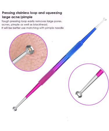 Pimple Popper Tool 7PCs Spot Popper Comedone Blackhead Remover Kits with Curved Tweezers and Pimple Popper Spot Remover for Facial Skin 7 Count (Pack of 1) - Buy Online on GoSupps.com