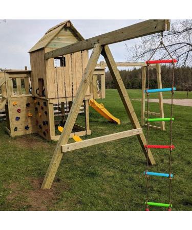 Xinlinke Climbing Rope Ladder Kids Tree Swing | Indoor Outdoor Backyard Playground Play | Swing Sets Climber Training Attachment - Buy Online on GoSupps.com