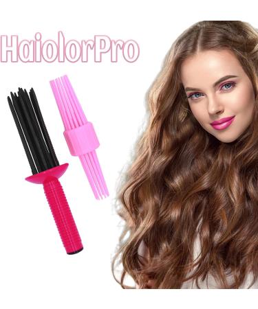 HAIOLORPRO 2PCS Curling Roll Comb Curly Hair Brush for Curly Hair Three Different Sizes of Styler for Curly Hair Hair Curling Roll Comb Hair Tools for Casual Wear or Special Events - Buy Online on GoSupps.com