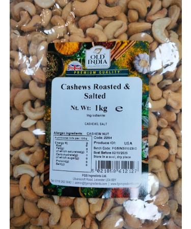 Old India Cashews Roasted & Salted 1kg 1 kg - Buy Online on GoSupps.com