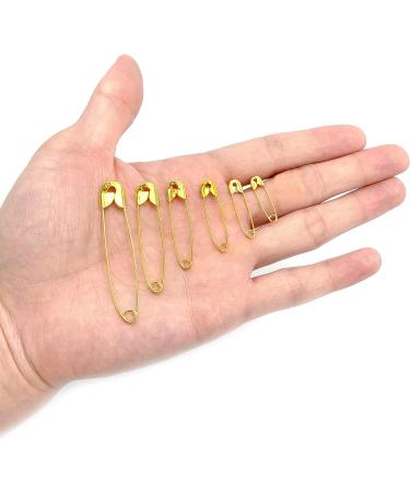 260 Pieces Gold Safety Pins Set - Durable & Rust-Resistant for Crafts, Sewing, Jewelry Making - 6 Sizes - Home & Office Use - Buy Online on GoSupps.com