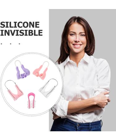 Lot de 5 Correcteurs de Nez en Silicone Invisibles Pinces Nasales pour Respirer Modeleur de Nez Transparent Rose et Violet Usage Jour et Nuit Appareil de Beaut Nasal - Buy Online on GoSupps.com