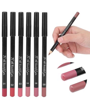 6pcs Long Lasting Lip Liner Set 02 | Waterproof Matte Lip Pencil Cosmetics for Women and Girls - Buy Online on GoSupps.com