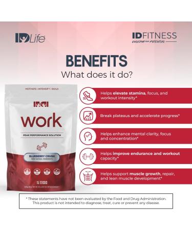 IDLife IDFitness Peak Performance Pre-Workout Powder | Boost Motivation Stamina & Focus - 15 Sticks - International Shipping Available - Buy Online on GoSupps.com