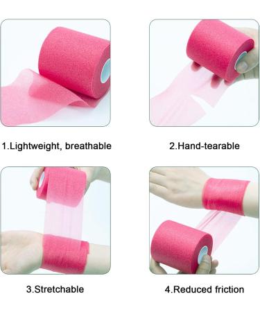 30 Yards Pre Wrap Athletic Tape - Sports Foam Underwrap Tape & Headbands for Hair | Pink Athletic Foam Tape for Ankles Wrists Hands & Knees - International Shipping Available - Buy Online on GoSupps.com