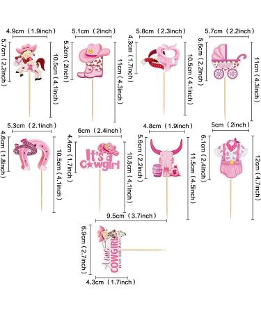 Keaziu 36PCS A little Cowboy is On The Way Cupcake Toppers Cowboy Riding HorseShoe Cowgirl Hats Western Theme Happy Birthday Baby Shower Party Cake Decorations Supplies Pink 3 Pink 2024 - Buy Online on GoSupps.com