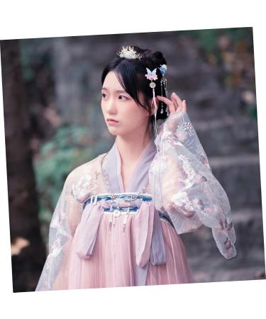 MAGICLULU 2 Pairs Hanfu Headwear Hair Jewels for Women Wood Walking Stick Chinese Decor Vintage Wedding Decor Claw Clips for Thick Hair Accessories Women's The Flowers Purple Metal Acrylic - Buy Online on GoSupps.com