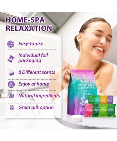 ATOANY Shower Steamers Aromatherapy for Women and Men 16 Pack 8 Scents Shower Bombs with Natural Essential Oils for Home Spa Self Care Stress Relief and Relaxation Nasal Relief Birthday Gifts - Buy Online on GoSupps.com
