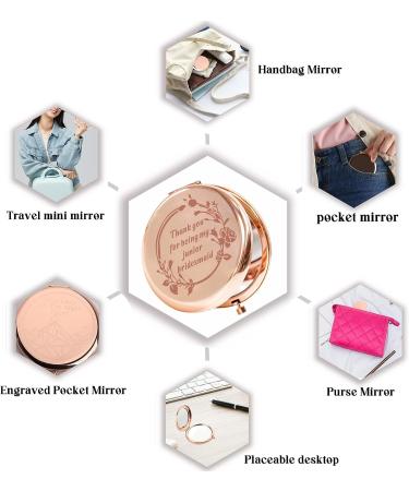 BAUNA Junior Bridesmaid Compact Makeup Mirror - Bridal Shower Thank You Gift for Sisters - Buy Online on GoSupps.com