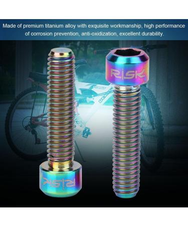 Vbestlife Titanium M6 x 25mm Hex Bolt 2Pcs for Mountain Bike Disc Brake Caliper - Multicolor - Buy Online on GoSupps.com