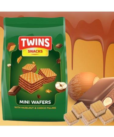 Twins Mini Wafers Cubes Biscuits (150 Gram) - Various Flavoured creamy & crispy Wafers - Crunch Anytime Anywhere - Perfect For TeaTime Snacks (Pack of 6 Hazelnut & Choco Filling) Hazelnut & Choco Filling Pack of 6 - Buy Online on GoSupps.com