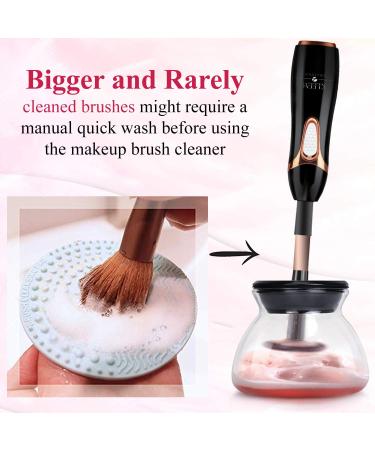 Makeup Brush Cleaner Machine with Shampoo - Automatic Electric Spinner & Dryer - 2 in 1 Tool with Shampoo - Clean & Dry Brushes in Seconds - Buy Online on GoSupps.com