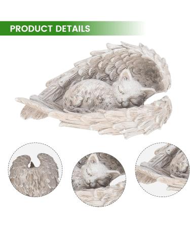 Cat Memorial Stone - Angel Cat Statue for Garden (4.33*3.14in) - Buy Online on GoSupps.com