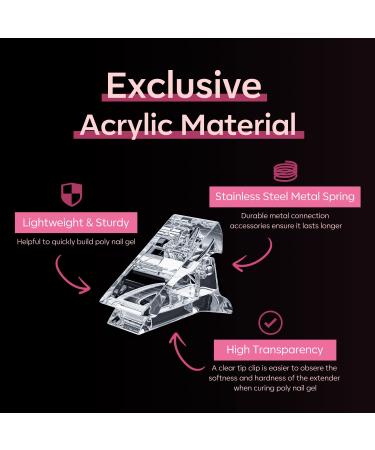 Modelones Poly Nail Gel Kit with 12Pcs Nail Tips Clip and False Nail Tip Trimmer - Buy Online on GoSupps.com