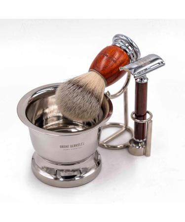 Brent Berkeley Men's Professional Shaving Bowl - Stainless Steel Razor Shell for Creamy Shaving Foam - Silver 70x95x70 mm - International Shipping Available - Buy Online on GoSupps.com