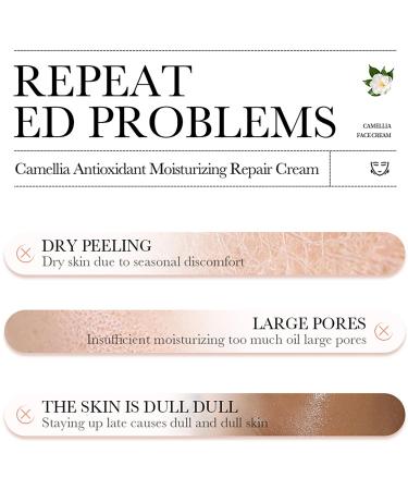 BIOAQUA Camellias Anti-Oxidation Moist Repair Face Cream - Moisturizing Facial Skin Care 50g | International Shipping Available - Buy Online on GoSupps.com