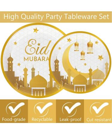 kurriuwu Elegant Disposable Tableware Party Supplies Festive Set for Parties Celebrations Paper Cups Plates Convenient Dinnerware Kit Festivals 1 Set 4X-Large - Buy Online on GoSupps.com