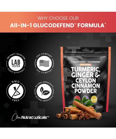 3in1 Turmeric, Ginger, Cinnamon Powder Supplement | Made in USA | for Health, Cooking & Baking | Premium Quality | Alternative to Pills - Buy Online on GoSupps.com