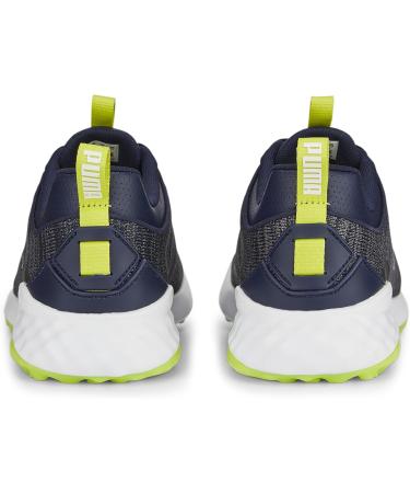 PUMA Men's Fusion Pro Golf Shoe - 46.5 EU | Navy & Silver Lime | International Shipping Available - Buy Online on GoSupps.com