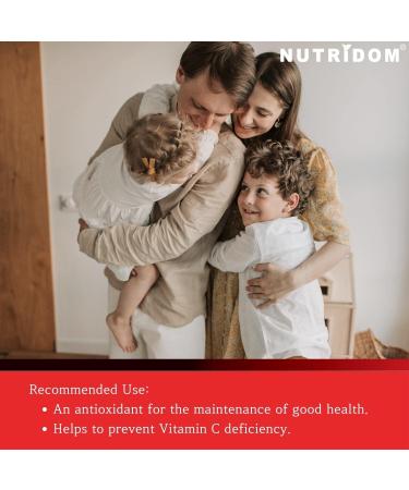 Nutridom Timed-Release Vitamin C 1 000mg with Citrus Bioflavonoids 100mg & Rose hip 100mg - Ascorbic Acid Supplement - Vegan-Friendly Non-GMO Gluten-free Soy-free Dairy-free 4 month supply (120 Tablets) - Buy Online on GoSupps.com