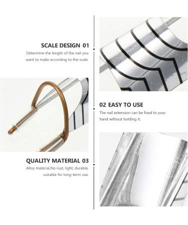 Lurrose 1 Set Nail extension Nail Art Tips Extension Forms Acrylic Nail Art Tips Extension Guide labeling stickers nail art forms label sticker nail forms care nail stickers aluminum paper - Buy Online on GoSupps.com