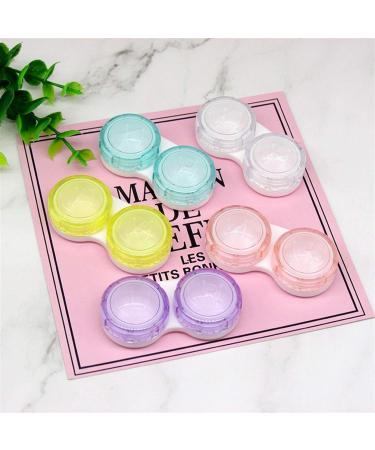 Owlkay Contact Lens Storage Container - Mini Colored Box for Women | Pink & Yellow - Buy Online on GoSupps.com