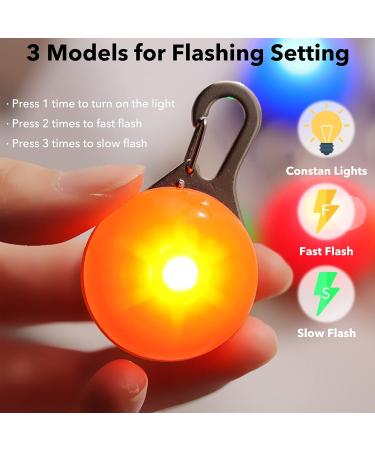 Homeet 6-Pack LED Dog Safety Flashing Light - Clip-On Luminous Band with 3 Flashing Modes for Pet Safety - Buy Online on GoSupps.com