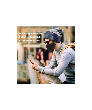 Kid's Satin Lined Sleep Bonnet Cap with Button for Facemask Ear Protection - Purple - Buy Online on GoSupps.com