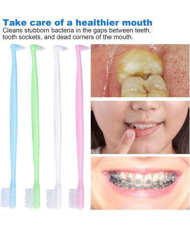 Orthodontic Toothbrush Set - 4PCS Double-Sided Interspace Brushes for Braces Cleaning - Ideal for Dental Care - Buy Online on GoSupps.com