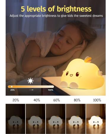 Cute Cloud Night Light for Kids | 16 Colors + Remote | Dimmable Baby Night Light | Rechargeable Kids Lamp for Bedroom | Nursery Decoration & Christmas Gift - Buy Online on GoSupps.com