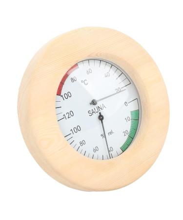 Kuuleeyn 2-in-1 Sauna Hygrothermographer - Wooden Wall-Mounted Thermometer & Hygrometer for Real-Time Monitoring - Buy Online on GoSupps.com