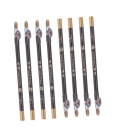 SOESFOUFU Eyebrow Pencil Black 8pcs sharpener eyebrow pencil Makeup Accessories tool eyebrow liner 2 in 1 eyebrow pencil coffee 1 count (Pack of 1) Black