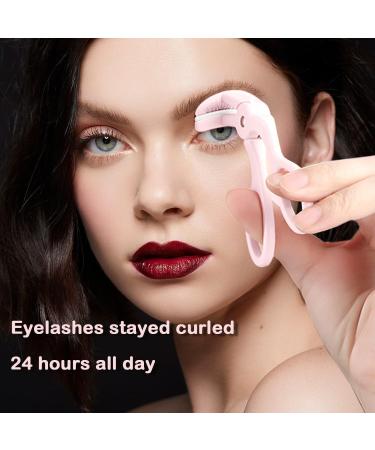 Premium Pink Eyelash Curler - No Pinching Silicone Refill Pads | Cute Small Makeup Tool for Women | International Shipping - Buy Online on GoSupps.com