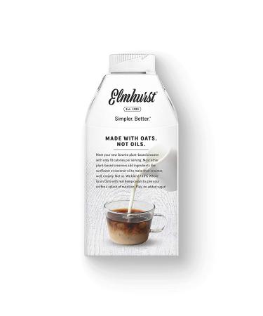 Elmhurst 1925 Unsweetened Oat Creamer 16oz (Pack of 6) | Plant-Based & Vegan - Buy Online on GoSupps.com