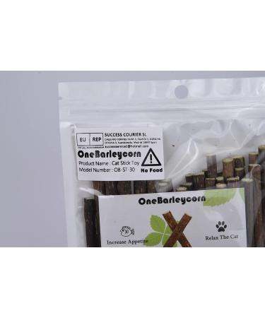 Onebarleycorn Matatabi Cat Sticks - 30 Pack | Dental Care Cat Toys for Happy Healthy Cats - Buy Online on GoSupps.com