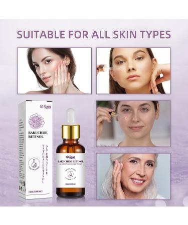 Bakuchiol Retinol Serum 2 PCS Retinol Rejuvenation Serum for Anti Aging & Reduce Wrinkles Fine Lines & Sagging Moisturising Skin 2.02 fl.oz - Buy Online on GoSupps.com
