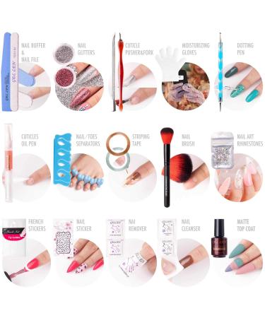 Gellen Gel Nail Polish Kit with 72W UV LED Light & 12 Colors - All-In-One Manicure Set with Nail Art Decorations & Tools - Buy Online on GoSupps.com