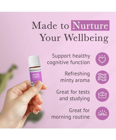 Pranarom - Mental Clarity & Focus Essential Oil Pure Essential Oil for Diffusers Revitalizing Aroma Oil Lavender Lemon Peppermint and More Organic Essential Oil Blend 5 ml Peppermint 0.17 Fl Oz (Pack of 1) - Buy Online on GoSupps.com