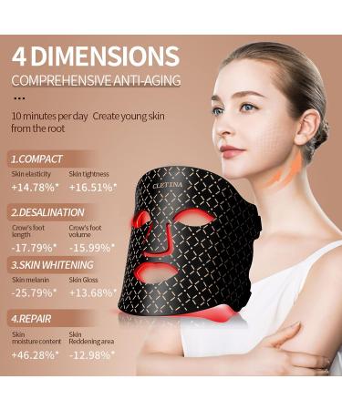 CLETINA Infra Red & Red/Blue Light Therapy LED Face Mask for Anti-Aging & Skin Rejuvenation - Buy Online on GoSupps.com