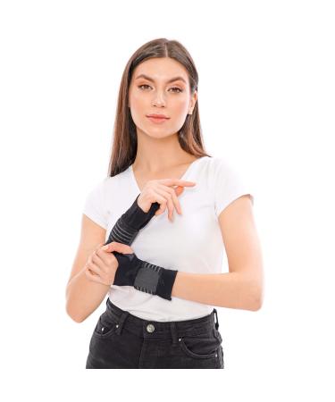 invera Adjustable Velcro Wrist Support Brace Wrist Compression Sleeve Unisex Wrist Protection Sleeve with Straps for Wrist Sprain Carpal Tunnel Arthritis and Tendonitis (Medium 1 Unit) Medium 1.0