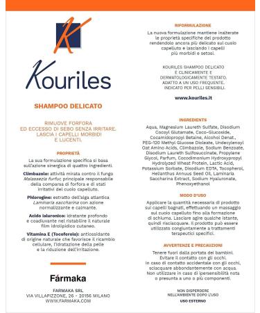  Kouriles Kouriles Gentle Shampoo for Sensitive Skin Prone to Dermatitis Irritation Scalp 100ml and Cleansing Base for Sensitive Skin Gentle Cleanser for Kids 200ml - Buy Online on GoSupps.com
