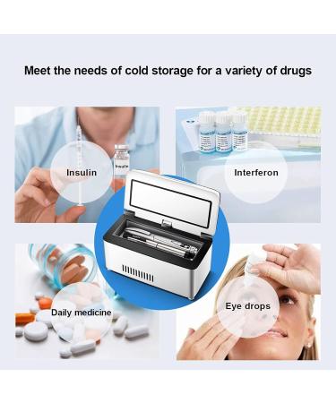 Insulin Cooler Case Portable Insulin Cooler Box Car Small Refrigerator USB Mini Medicine Refrigerator Led Display 0-18 Drug Reefer Cooler Travel (2battery) - Buy Online on GoSupps.com