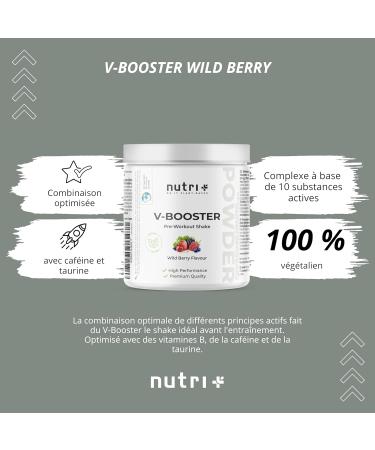 Nutri + Pre-Workout Booster Wild Berry - hautement dos + vegan - Caf ine Citrulline L-Arginine Creapure ß-Alanine B ta ne HCL 400 g - Buy Online on GoSupps.com