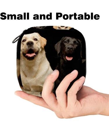 Stylish Menstruation Pad Bag with Zipper - Women's Tampon & Napkin Organizer for Girls - Cute Dog Design - Buy Online on GoSupps.com