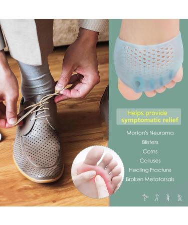 JUMPOW Gel Metatarsal Support Foot Pads - 2 Pairs Toe Separators & Ball of Foot Cushions for Men & Women - International Shipping Available - Buy Online on GoSupps.com