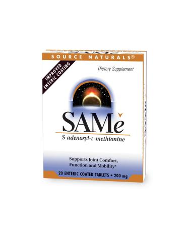 Source Naturals SAMe Supports Joint Comfort 400mg - 20 Enteric Coated Tablets 20 Softgels
