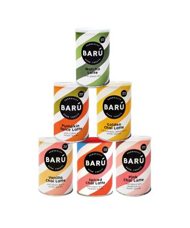 Bar Bar Latte Discovery Package Spicy Chai Vanilla Chai Pink Chai Golden Chai Matcha Pumpkin Spice 6 x 250g 96 servings Natural vegetarian handmade in Belgium