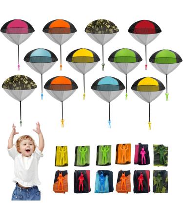 Ainiv Parachute Toy for Children | 12PC Parachutist Flight Toys | Outdoor Games & Birthday Gifts - Buy Online on GoSupps.com