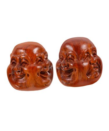 Homsfou 2st handball made of solid wood Chinese handballs made of wood handmade ball Hand massage balls Handmilling balls Finger-powered gymnasium ball Chinese massage balls Wallowable