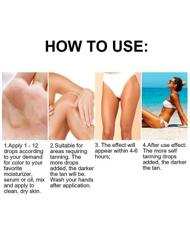 Body Self Tanning Drops - Long Lasting Sunless Tan Oil for Healthy & Glamorous Skin - Buy Online on GoSupps.com